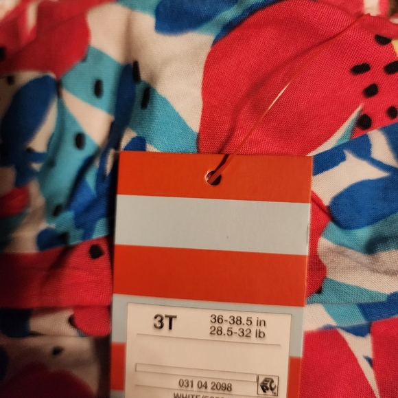 NWT Cat & Jack Girls Floral Pink/Blue Short Set Outfit Sleeveless  Size 3T & 4T - Picture 3 of 4